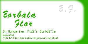 borbala flor business card